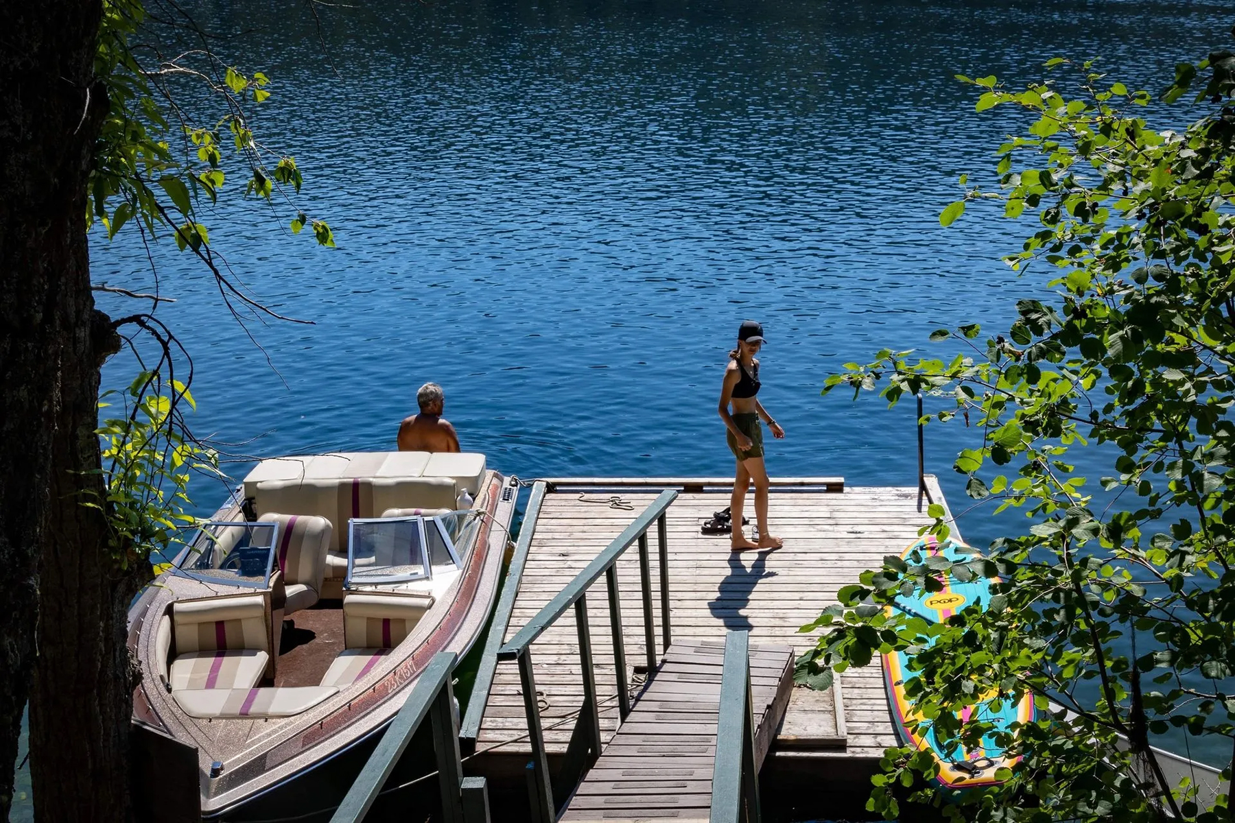 boat dock on heffley lake