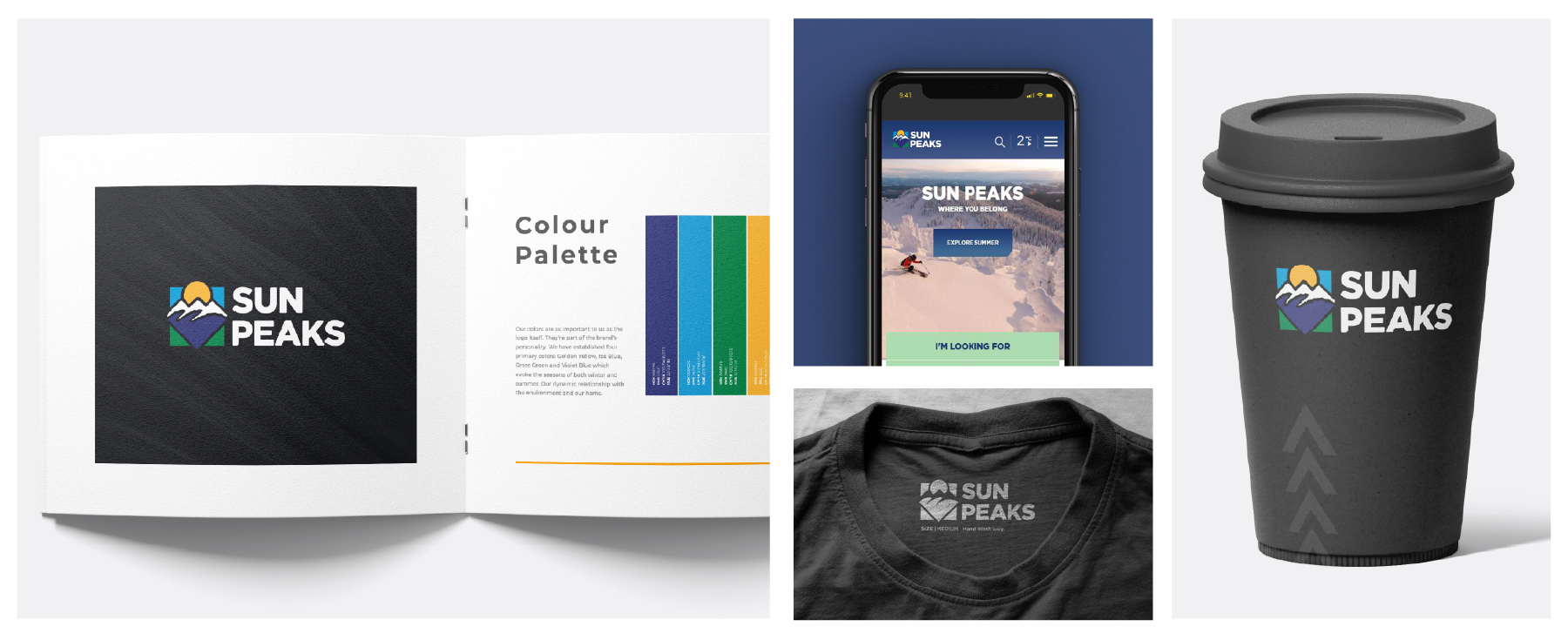 Logo Brand Collage - coffee cup, mobile sire, tshirt, brand book