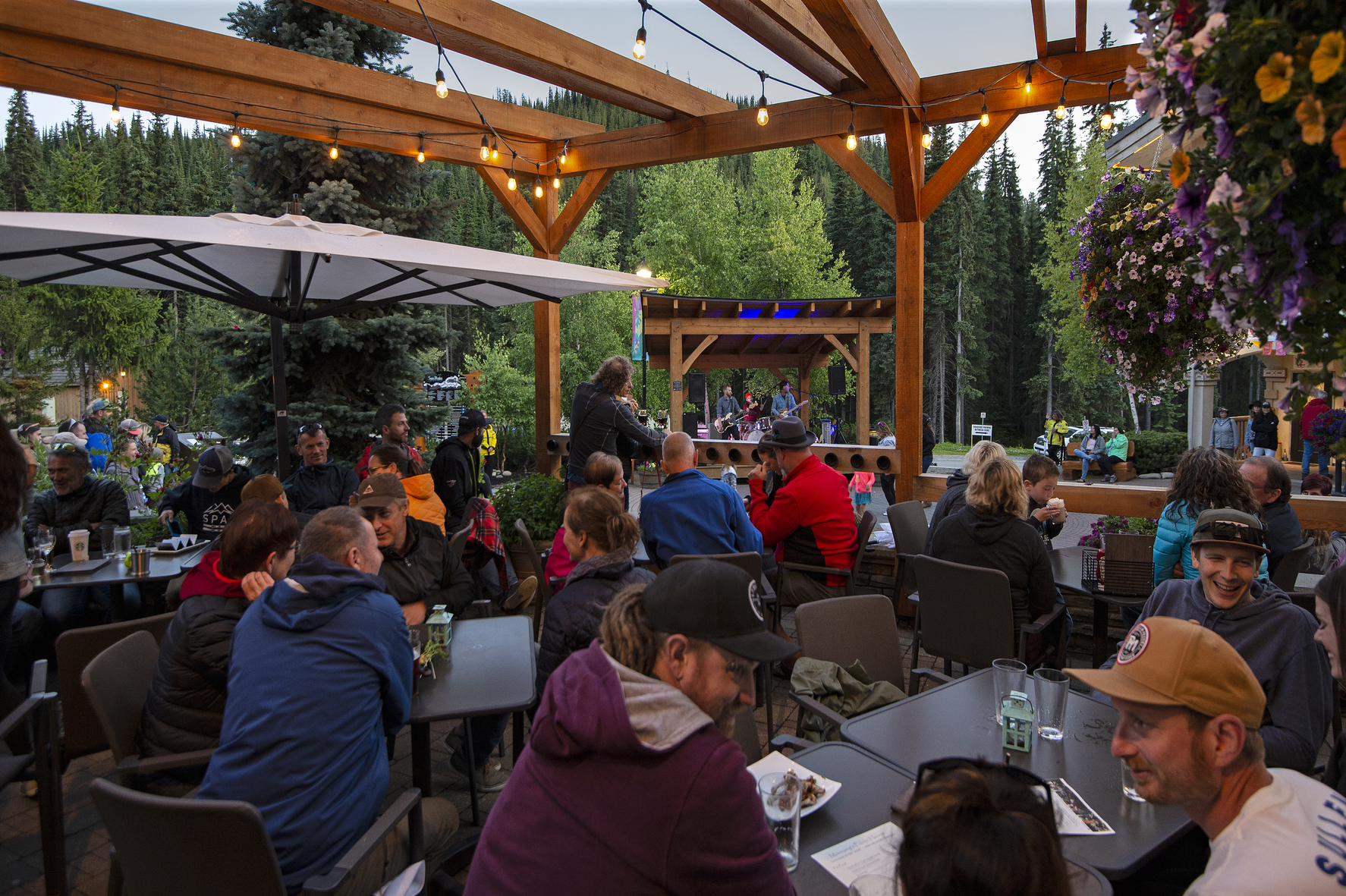 Morrisey's Public House patio vibes in Sun Peaks Village