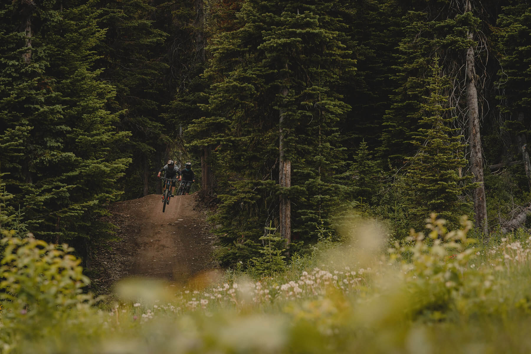 The Hunter Family Riding at Sun Peaks Bike Park