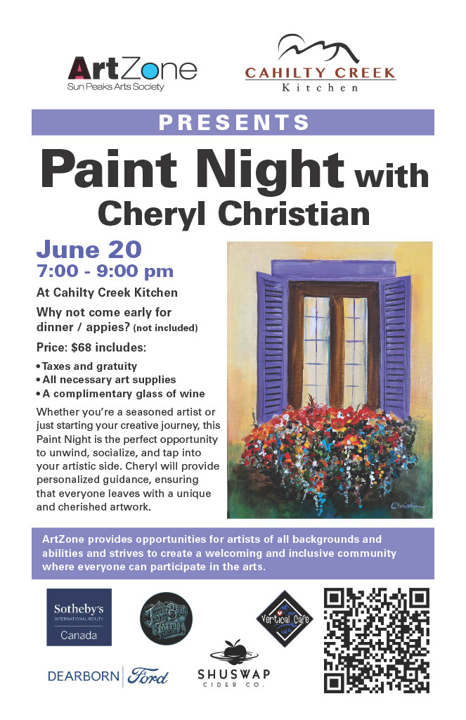 ArtZone Presents Paint Night with Cheryl Christian | Sun Peaks Resort