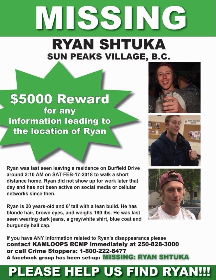 Ryan Shtuka Missing