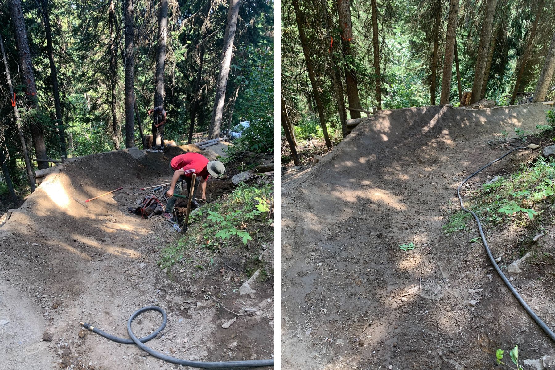 corner rebuild on Sticky One trail