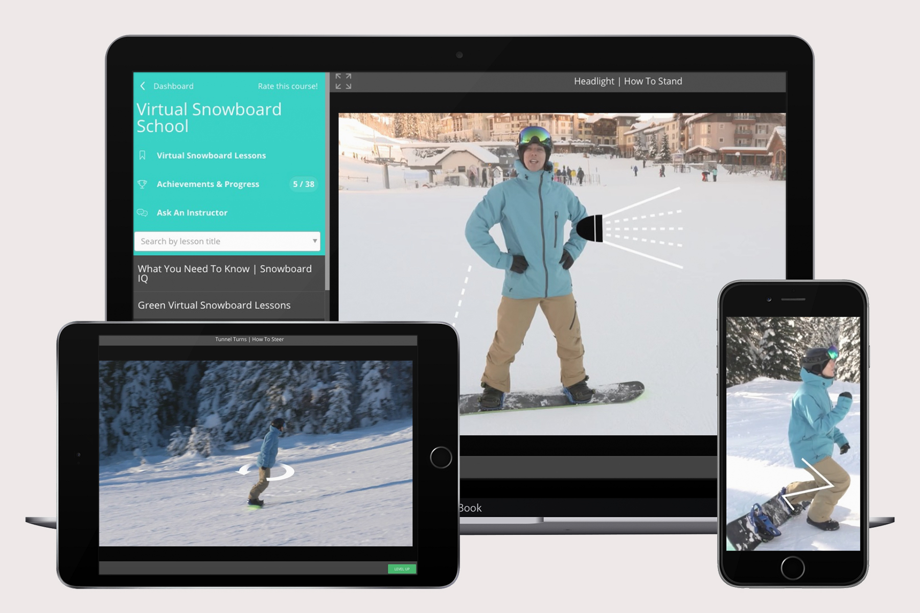 Watch and Ride virtual snowboard school