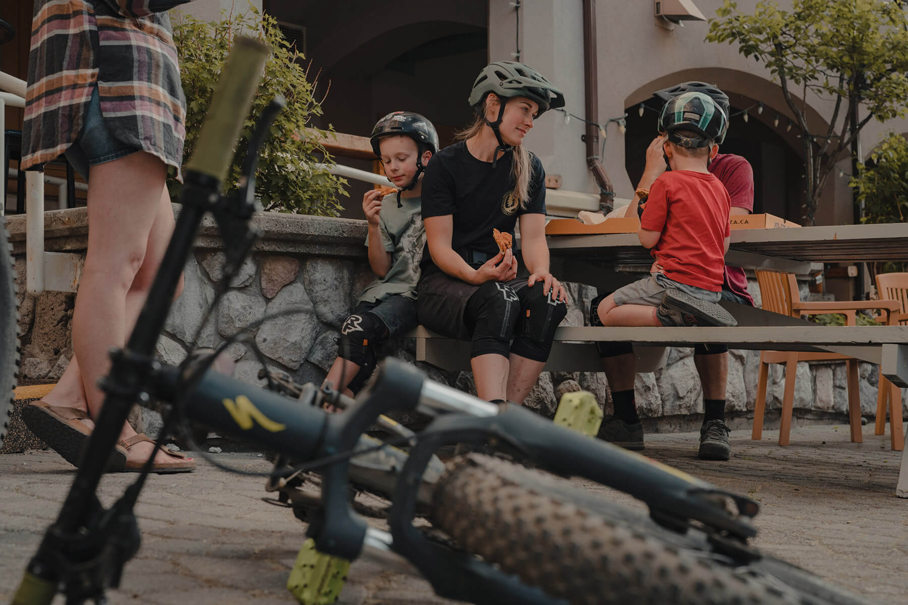 The Hunter Family Riding at Sun Peaks Bike Park