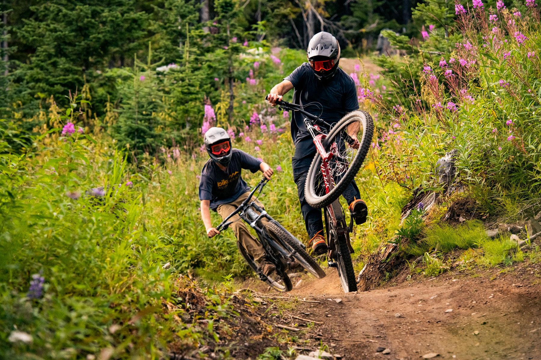 Downhill mountain bike trail hot sale