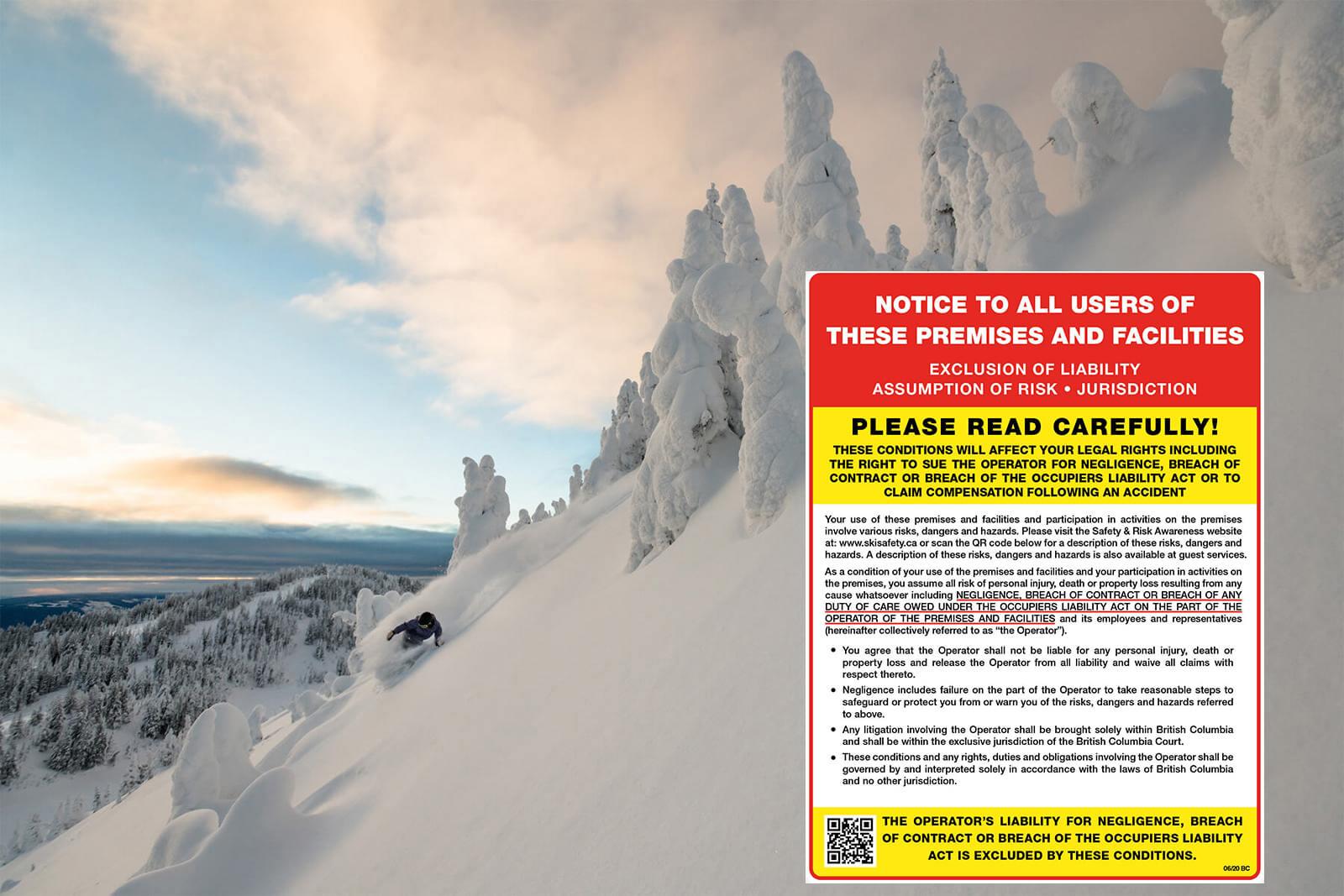 Exclusion Of Liability - Assumption Of Risk | Sun Peaks Resort